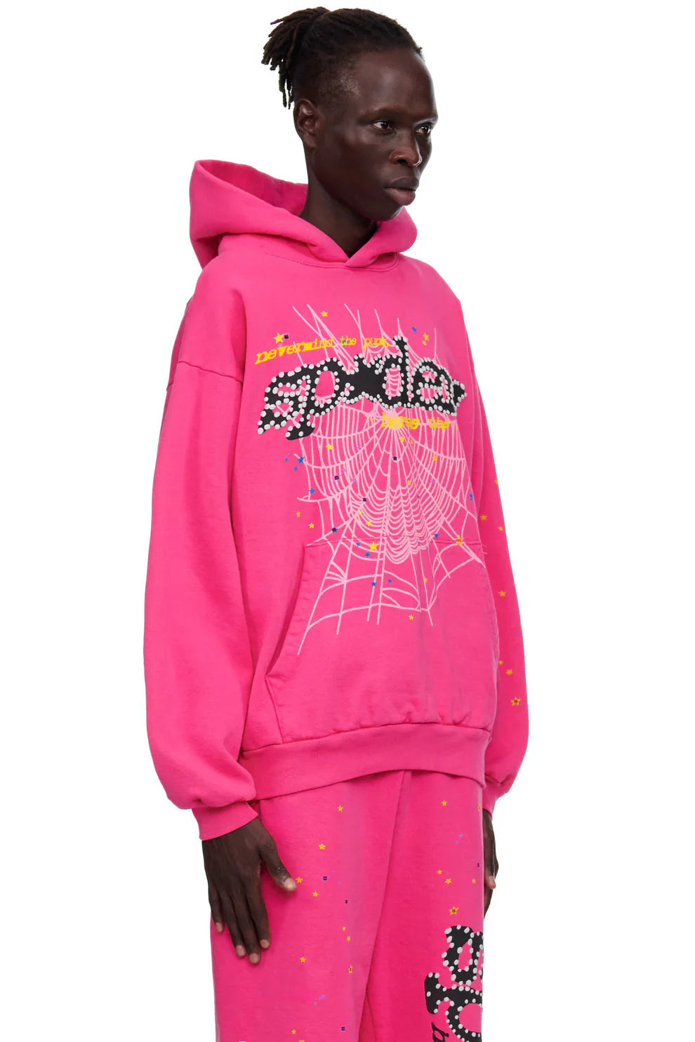 SP5DER P!NK HOODIE