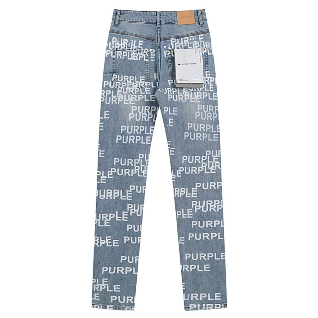 Purple Stamped Jeans