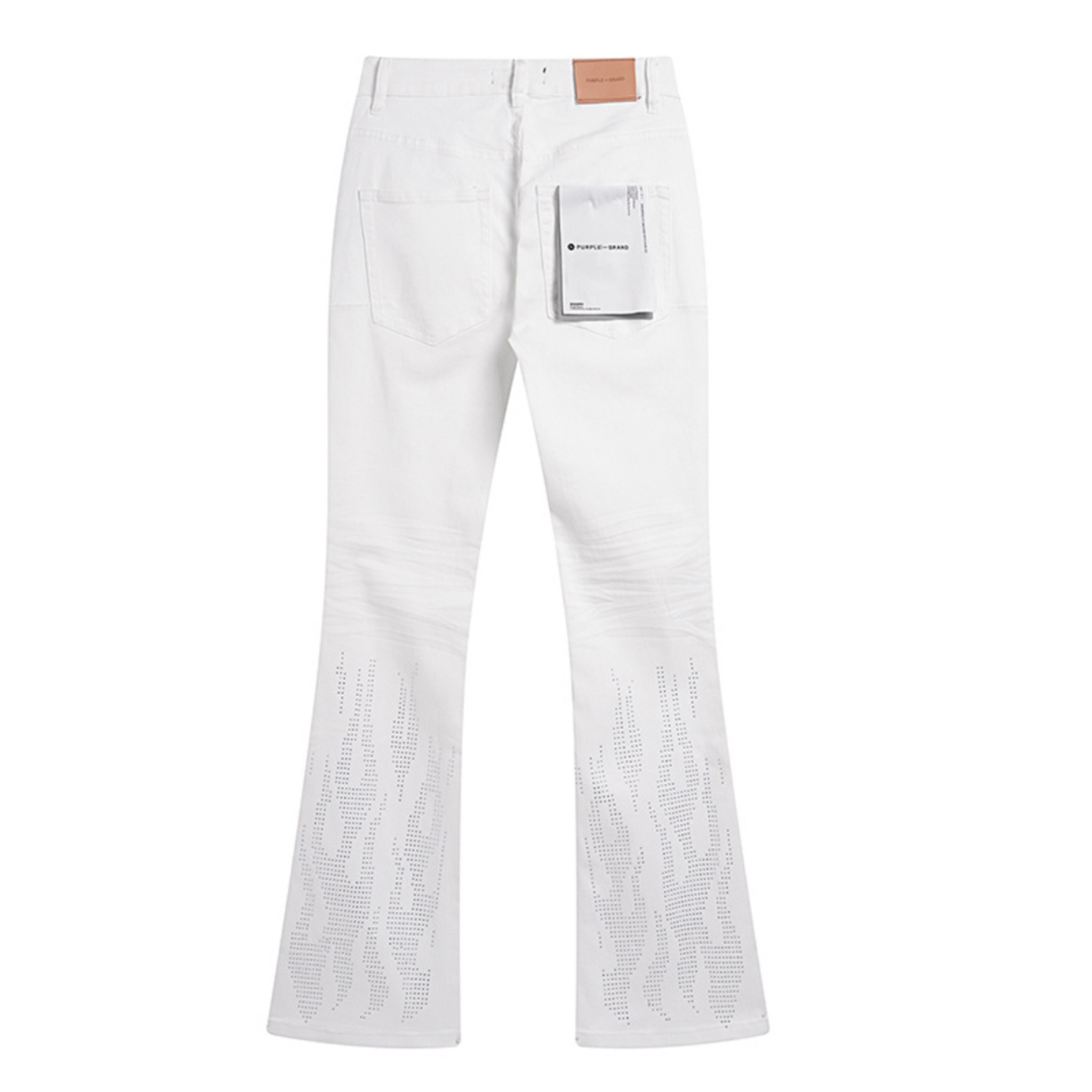 Purple Rhinestone 	Flame Flared Jeans