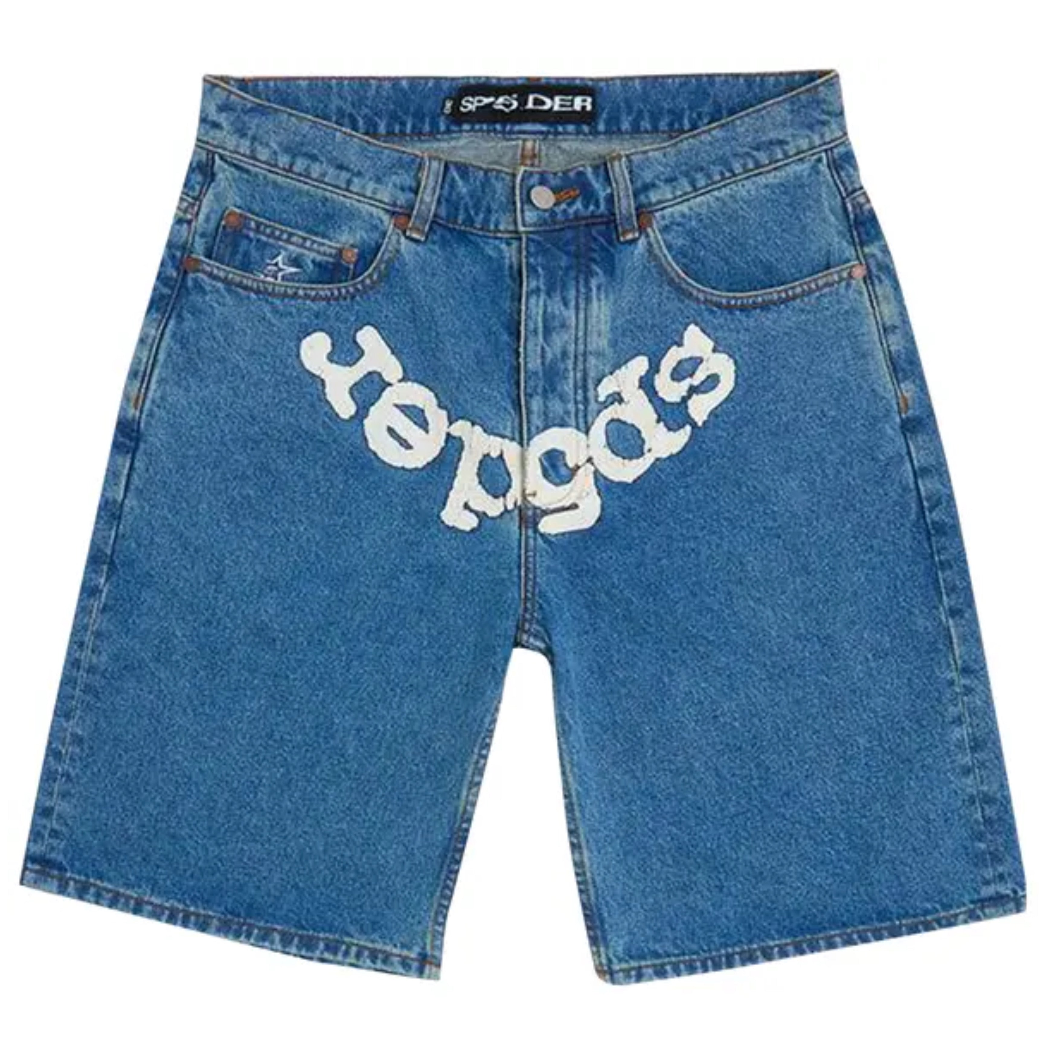 Sp5der OG Logo Denim Short