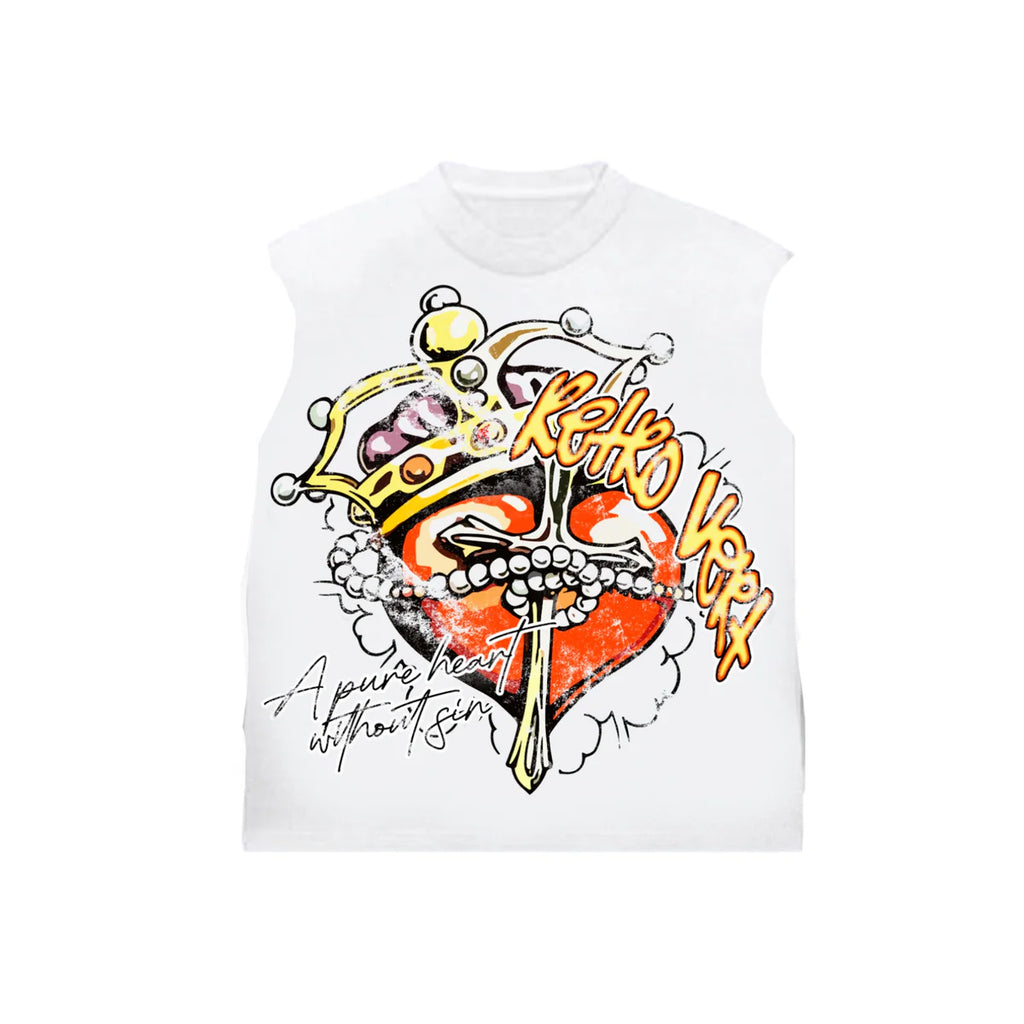 Retrovert Heart Cut Off Tee
