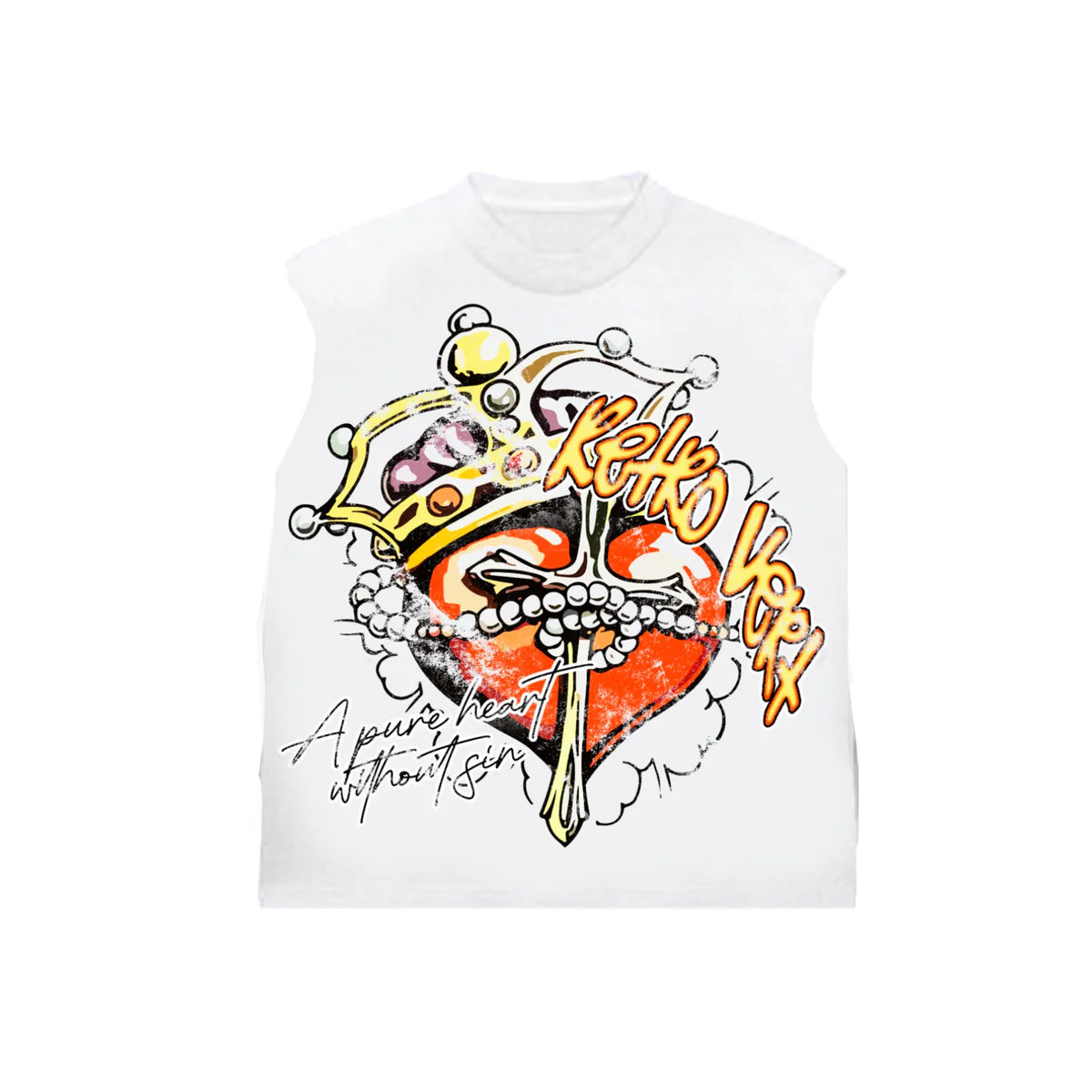 Retrovert Heart Cut Off Tee
