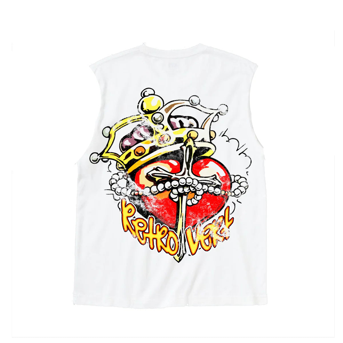 Retrovert Heart Cut Off Tee