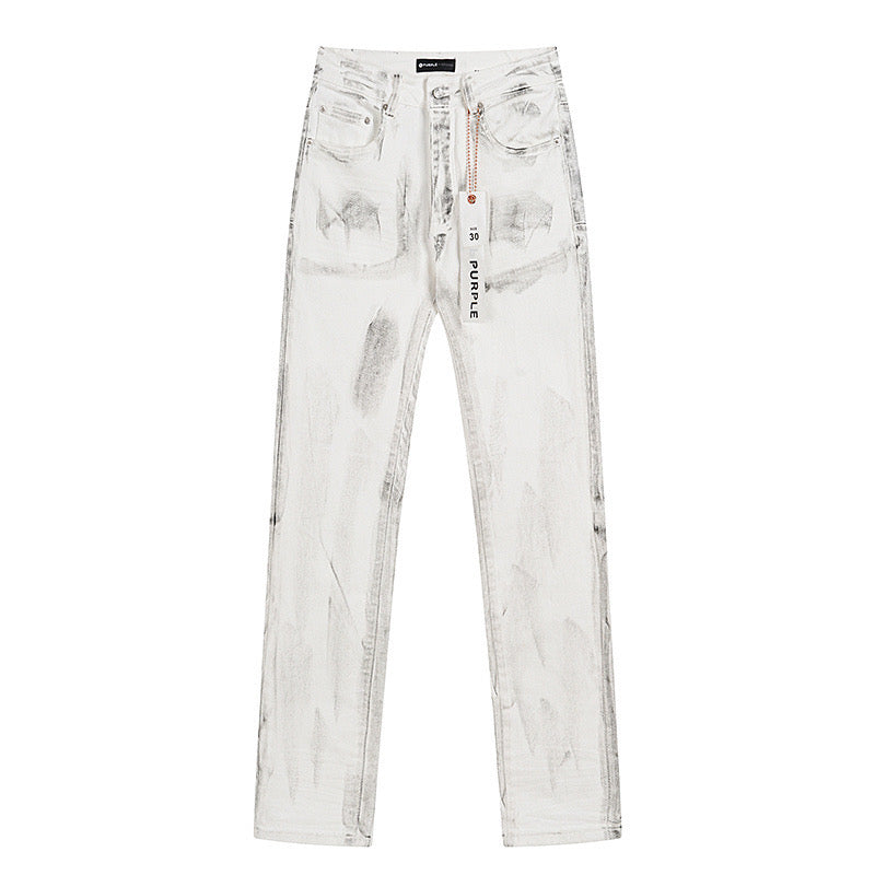 Purple Brand Dirty White Jeans