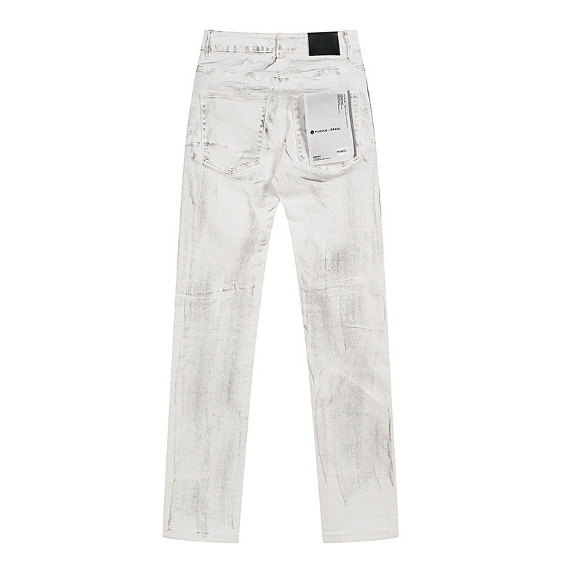 Purple Brand Dirty White Jeans